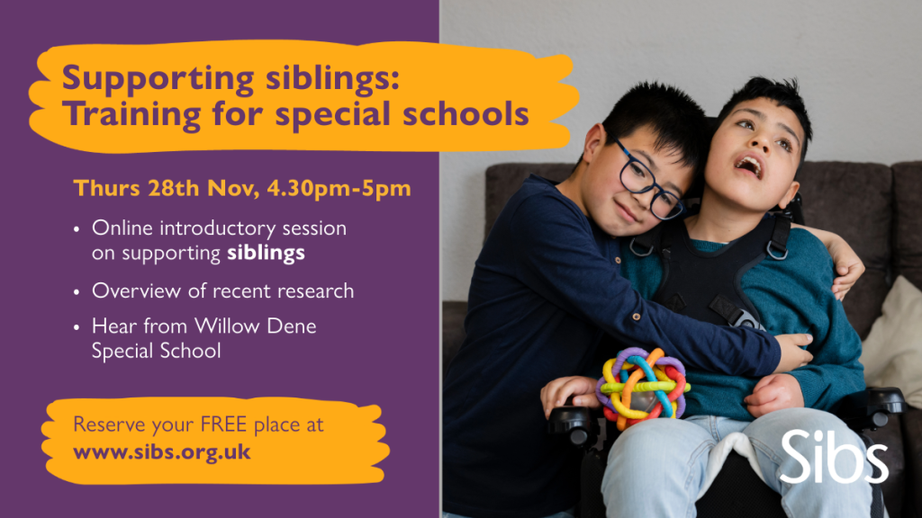 FREE training session for special schools - Sibs