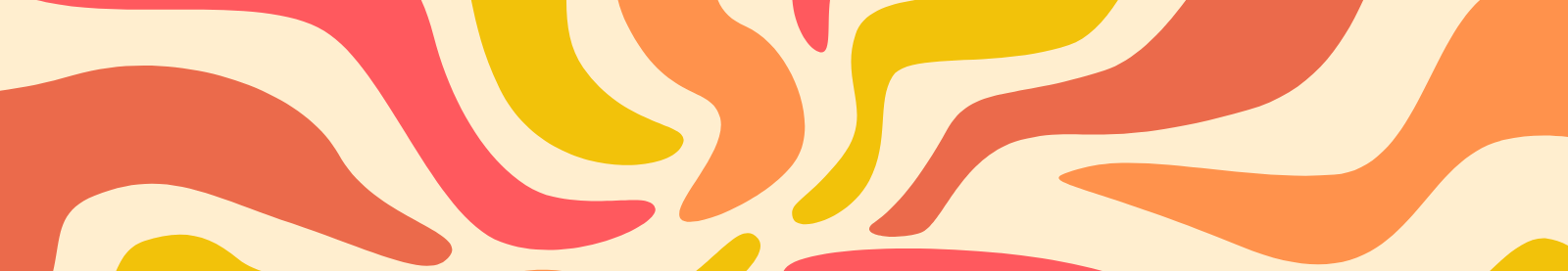 Wavey orange, yellow and red lines against a pale yellow background